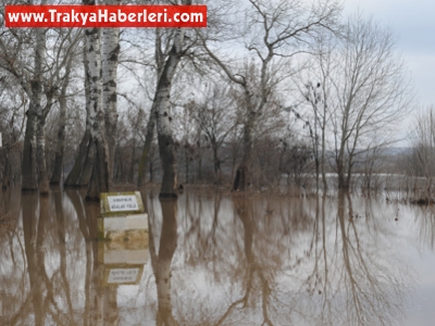 Tunca Nehri'nin yatağına doğru çekildi, Meriç'in Nehri'nin debisi düşüyor